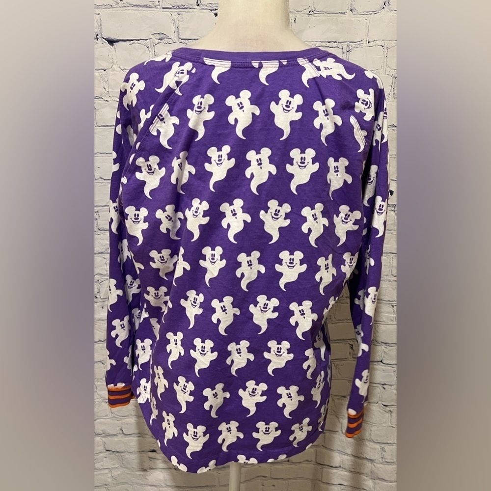 Disney Long Sleeve Top Womens Mickey Mouse Ghosts Halloween Purple Size XL - Picture 4 of 7